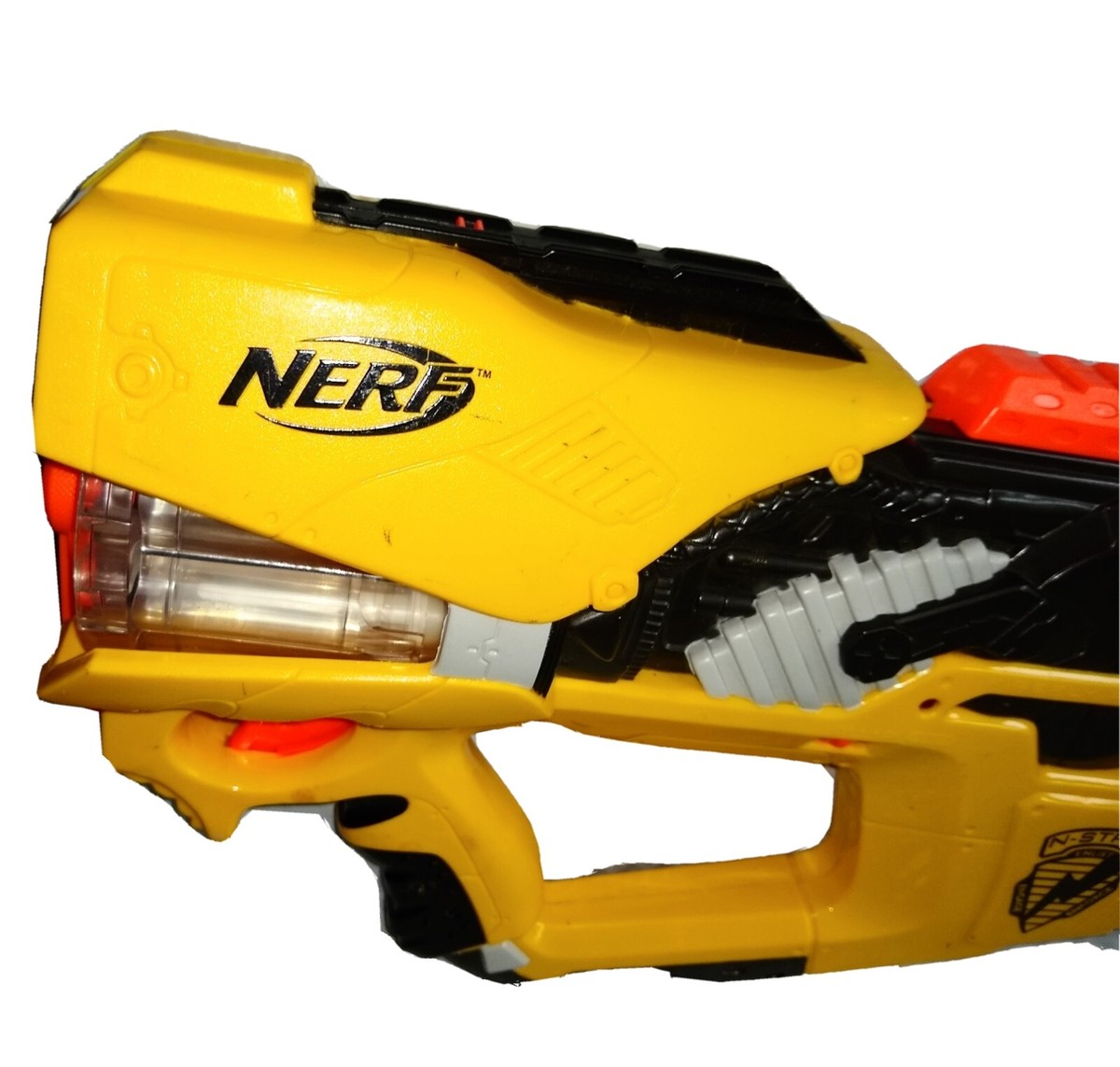 Nerf N-Strike FIREFLY REV-8 Yellow Blaster Gun 8 Dart Barrel Pump