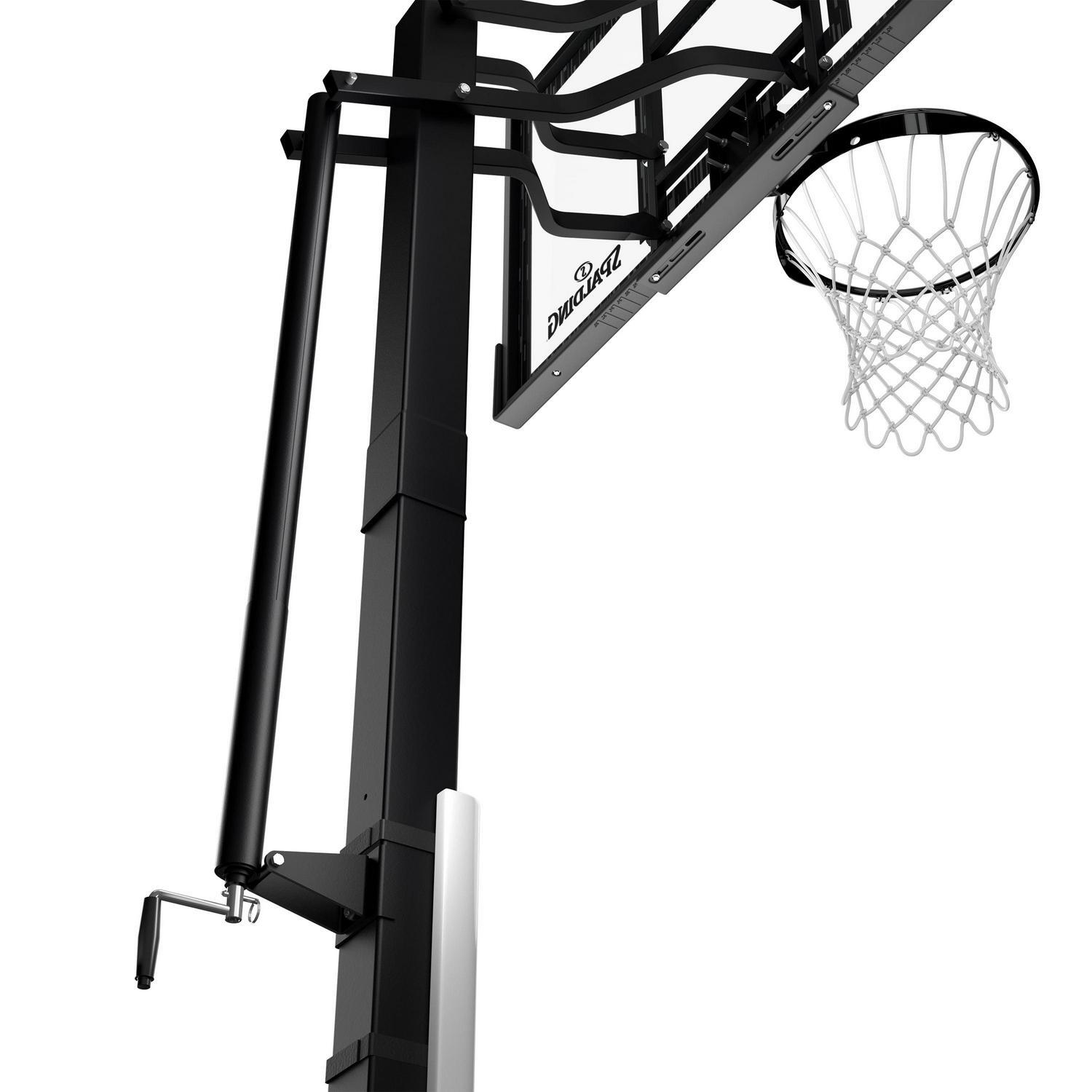 60 In. Acrylic Adjustable Height Portable Spalding Basketball Hoop