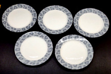 PORTOBELLO by INSPIRE Gray Leopard Rim SALAD PLATES - Set of 5