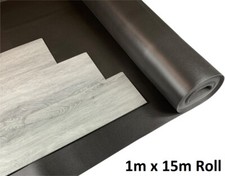 LVT Vinyl Click Flooring Underlay - 1m x 15m Roll - Also Works For Laminate Wood