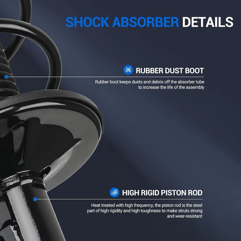 2pcs Front Complete Struts w/Coil Springs For 2005-2010 Toyota Sienna FWD 7 Seat Foto 3 de 4