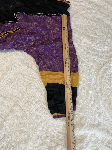 90’s Windbreaker Hip Hop Sport bomber jacket purple Gold Medium Dopamine - Picture 4 of 16
