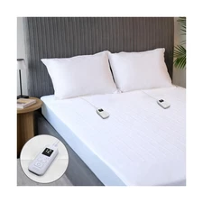Sunbeam Electric Heated Mattress Pad Queen 80" x 60" 12 Heat Settings 12-Hour...