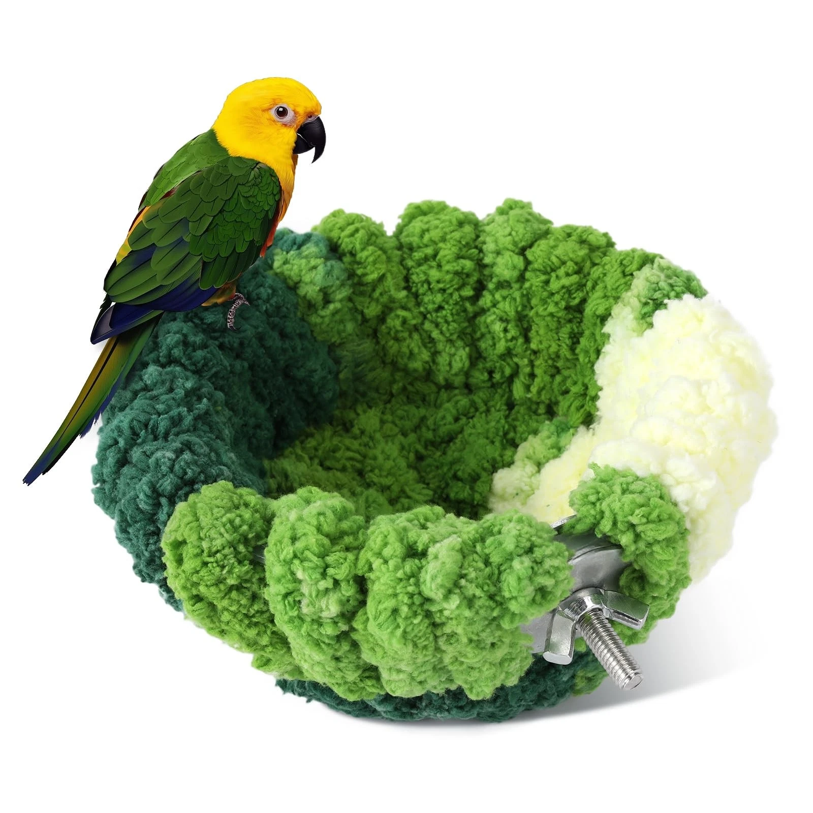 Bird Nest for Cage,Plush Hanging Bird Bed for Parakeet,Breeding Bird House fo...