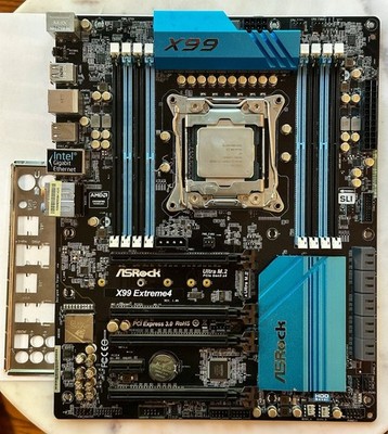 ASRock X99 Extreme4 Motherboard + Intel i7-5820K CPU LGA2011-3 Combo - WORKS!