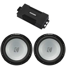 Kicker 48PXA6001 Weatherproof Powersport Mono Amp  2 12" 4 Ohm Marine Subw...