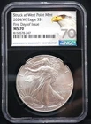 2024W American Silver Eagle $1 1oz Stuck at West Point Mint NGC MS70 FDOI
