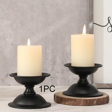 Pillar Candle Holder Desktop Ornament Crafts Party Supplies Decorative Metal