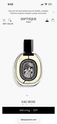 DIPTYQUE EAU ROSE PERFUME 100 ML