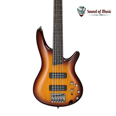 Ibanez Standard SR375E Fretless 5-String Bass Guitar - Brown Burst