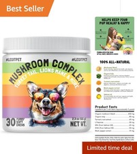 Mushroom Complex Chews for Dogs - Cognitive Digestive Support 30 Chews