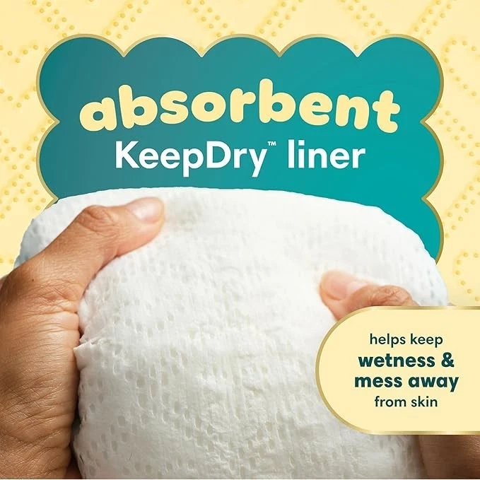 Pañales Pampers Swaddlers, tamaño 1 (8-14 libras), 32 unidades, absorbentes, mantiene al bebé Dr Foto 4 de 4