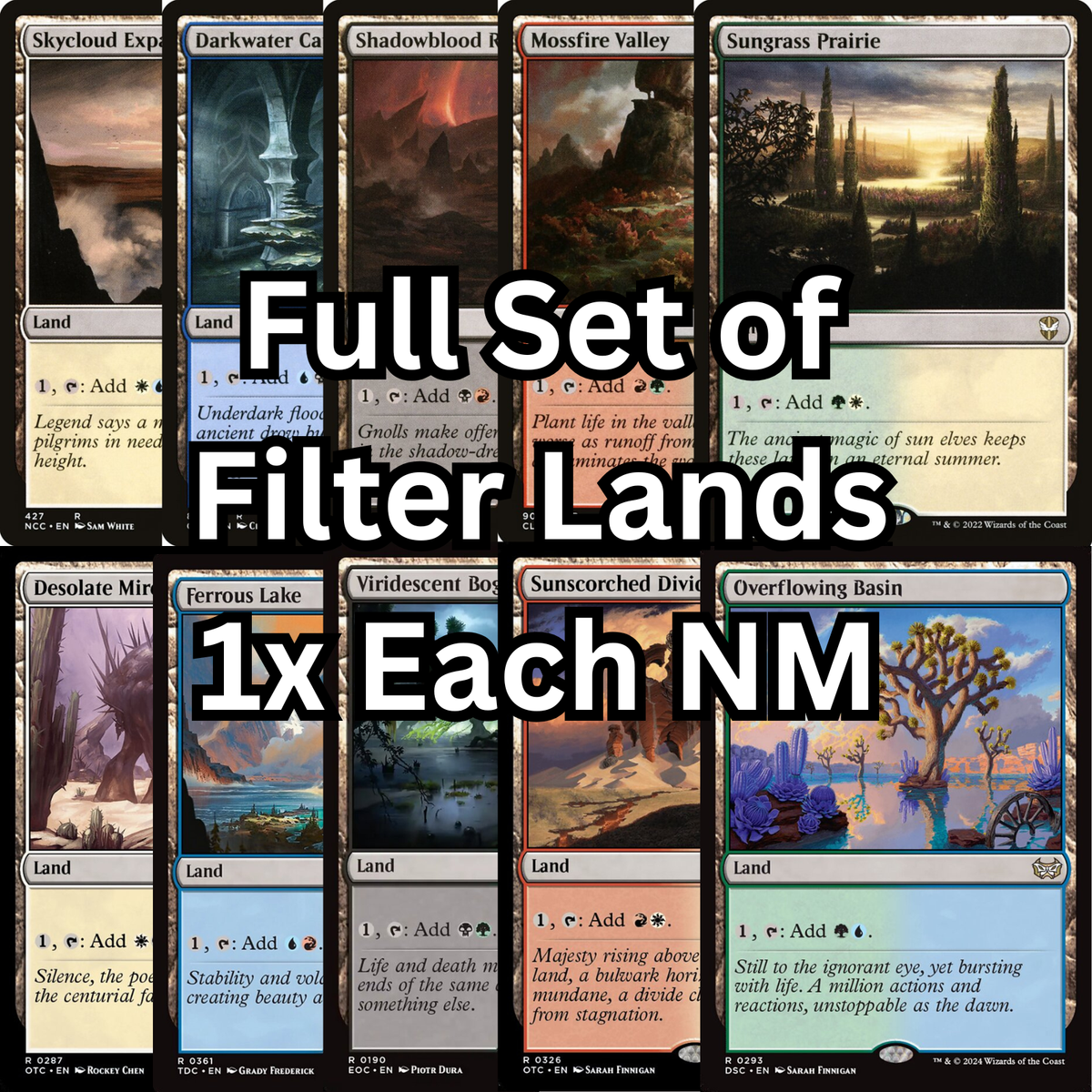 MTG Filter Lands Set of 10 1x Each Commander EDH Near Mint | eBay
