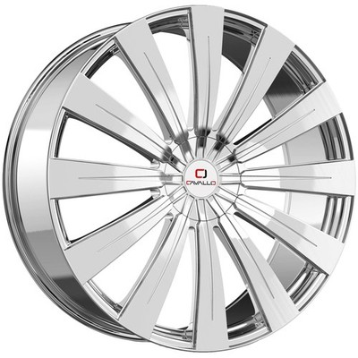 Cavallo CLV-49 22x8.5 5x4.5''/5x120 +38mm Nano Chrome Wheel Rim 22'' Inch