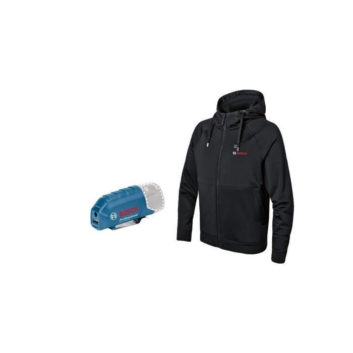 Veste chauffante Bosch GHH 12+18V XA triple zone thermique Softshell 3XL