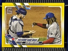 2021 Topps VLADIMIR GUERRERO JR & DANNY JANSEN Blue Jays Yellow Border