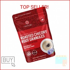 Herbaila Chicory Root Roasted Granules, 1 Pound, Chicory Coffee Inulin, Prebiot