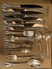 Wallace Sterling Silver Rose Point Flatware 40 Pieces
