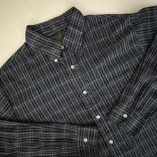 Vintage Sears Perma Prest Plaid Button Down Shirt Mens XL 17 1/2-34 Long Sleeve