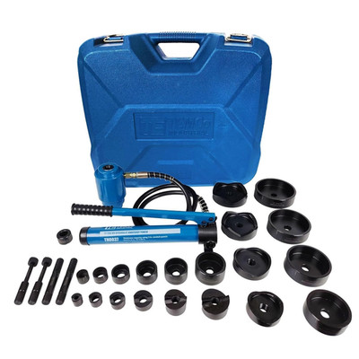 Temco TH0037 4'' Hydraulic Knockout Punch Set - 5-Year Warranty Included