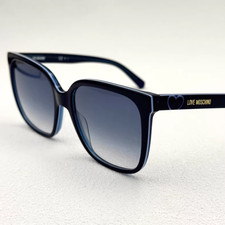 Image of Love Moschino MOL044/S gradient lens Blue Frame Heart Logo Sunglasses 56/18/140