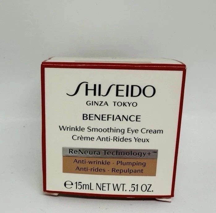 SHISEIDO Benefiance Wrinkle Smoothing Eye Cream 15ml/.51oz NEW Plumping NIB