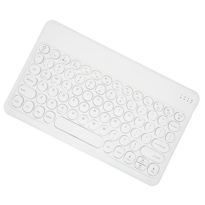 Retro Keyboard Round Keycap Ultra Slim Good Rebound Type C Mini Wireless Keyb CB