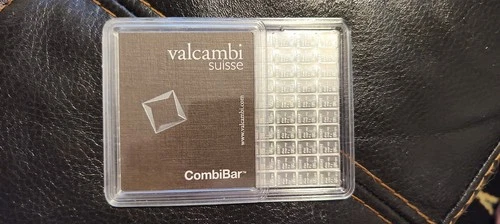 Valcambi 100 - 1 Gram (100x1) Combibar Sheet 999 Pure Fine Silver Bar Bullion