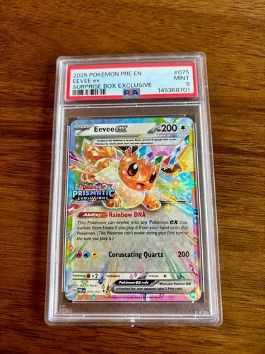 Eevee ex Pokemon Prismatic Evolutions Stamp Promo 075/131 psa 9 MINT