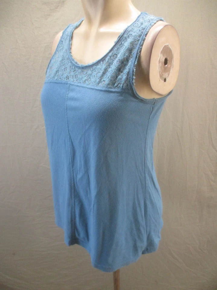 Top PrAna Talla S Mujer Azul Mezcla Algodón Orgánico Encaje Sin Mangas Exterior 435 Foto 3 de 4