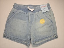 Cat Jack Girls Denim Shorts M 7/8 Pull-On Elastic Waist Pockets