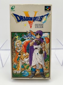 DRAGON QUEST V 5 Super Famicom With Box & Manual US Seller SFC1094