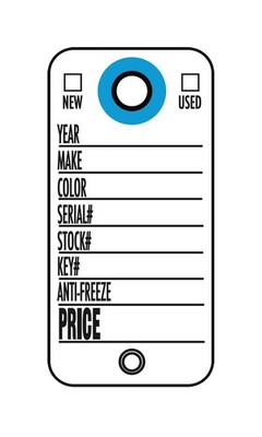SSWBasics Cardboard Key Tag - White - Pack of 500