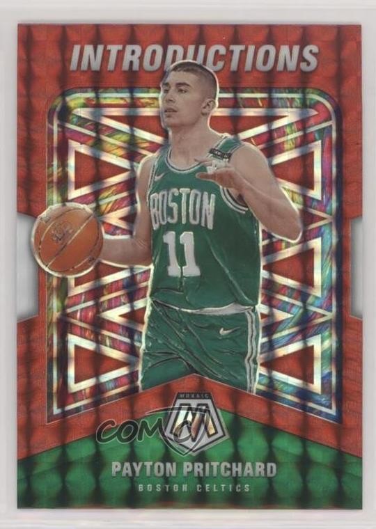 2020-21 Panini Mosaic Introductions Red Prizm Payton Pritchard #9 Rookie RC uk2
