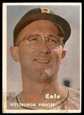 1957 Topps #234  DICK COLE  Pittsburgh Pirates  EX (Old Tape)
