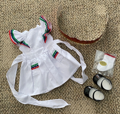 American Girl Molly Molly's Birthday Outfit for 18" Doll Dress Shoes NO  DOLL | eBay