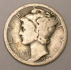 1924 Mercury Winged Head Dime 10 Cents Silver Coin