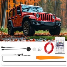 1.4m Ambient Light Rgb Atmosphere App-control Acrylic Strip For Jeep Wrangler