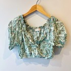 Altar’d State Faux Wrap Floral Cropped Blouse