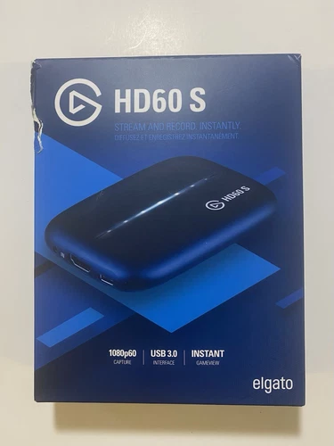 elgato HD60 S Video Game Capture Card (Black) - PC, Switch, Xbox, PlayStation