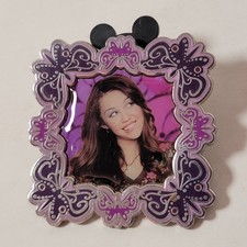 2008 Disney Parks Pin Hannah Montana Butterfly Frame Purple Pink Miley Cyrus PA