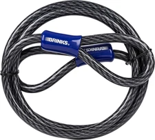 - 7 Ft X 5/8" Commercial Steel Braided Loop Cable - Heavy Duty Vinyl Wrap for Co