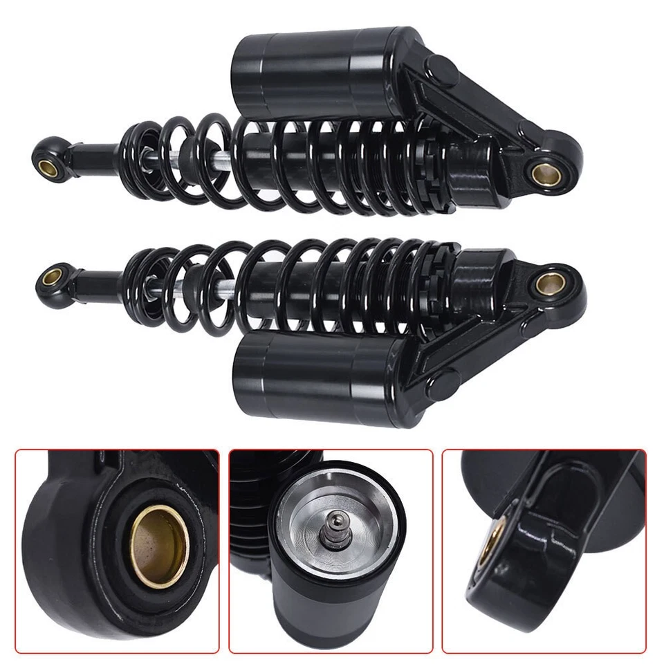 Black 12.5" 320mm Rear Shock Absorber Air Suspension For Honda Kawasaki - Image 3 of 4