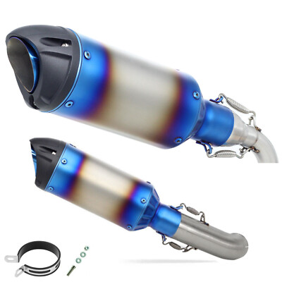 Lexmoto LXR 125 380 SE Exhaust Blue Slip On Silencer Link Pipe 2018-2026