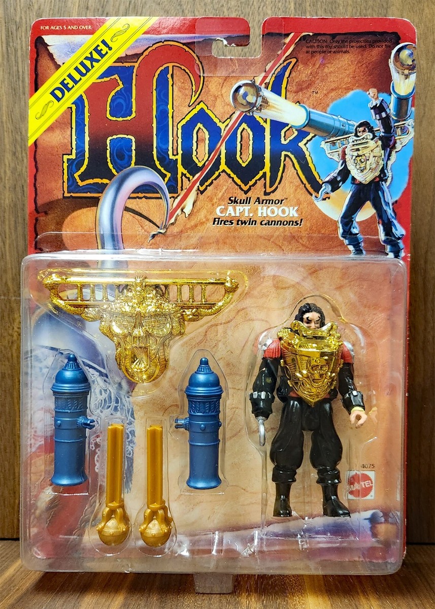 1991 Hook Movie Mattel Action Figure~~DELUXE SKULL ARMOR CAPT HOOK