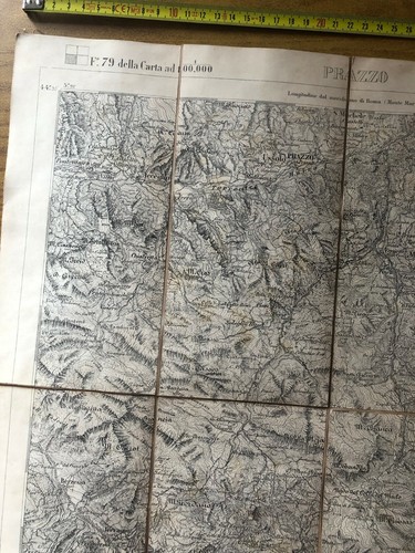 ANTICA CARTINA GEOGRAFICA CARTA TOPOGRAFICA PRAZZO 1880 ACCEGLIO PIETRAPORZIO - Imagen 4 de 6