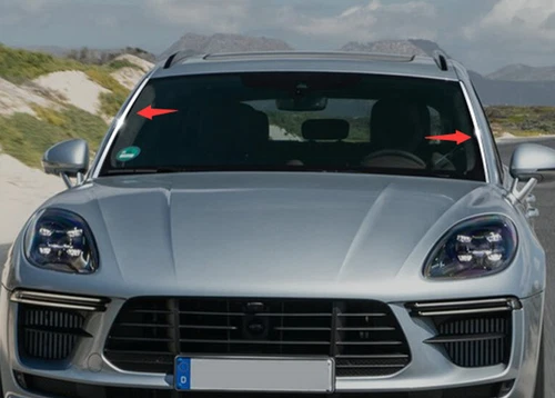 Tira decorativa de ambos lados para parabrisas delantero de acero plateado para Macan 2011-2017 - Imagen 4 de 5