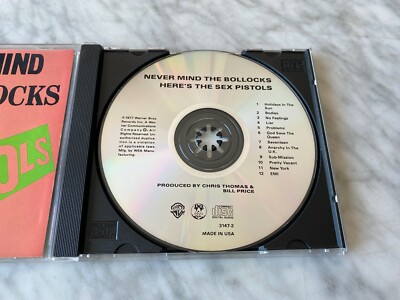 Sex Pistols Never Mind The Bollocks CD Warner 3147-2 Sid Vicious