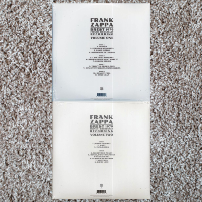 Frank Zappa Vinyl Lot 2 LPs Brest 1979 Volume 1 & 2 French