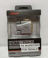 Rocketfish RF-G1174 HDMI to DVI TV Adapter Multimedia 24K Gold Plated Connector